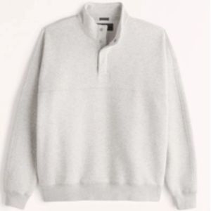 Abercrombie Men’s Mock Neck Snap Sweatshirt, size Large